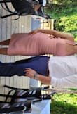 I wore this dress to a cocktail summer wedding. The dress is a very nice thick material! I had to reposition the little buttons on the neck straps so they would be a little tighter because they were a bit long for me, but the dress fit AMAZING! I got so many compliments. I wore a strapless bra, but honestly i could've gone without it. I can't wait to wear it again somewhere. - Carmen R.