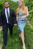 I wore this to a ~fancy~ wedding at a vineyard on Long Island and I got so many compliments! It looks more expensive than it is and is better in person than in photos! The silhouette is really flattering and forgiving, particularly if you have any belly/waist fluff. The only comment I would have is that when you're sitting down because of the way the slit is, you have to be careful to arrange it so you stay covered! - Erika V.
