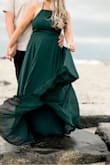 I was looking for something for my engagement shoot and came across this dress! I was so thankful that other people posted pictures so I could see how beautiful it was. I wasn't sure what I wanted to wear but this was perfect, fitted at the top and flowy at the bottom! So many compliments and it flowed in the wind! It's two layers so nothing too heavy and I would've needed a hem but left it long for added flow possibility! 10/10 recommend. If you need a dress get this one! - Allison B.
