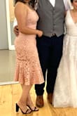 This dress was perfect for the occasion. The color is subtle, classy, and sexy. It fit me well and still showed my curves. Not too long not too short and it made me feel confident. - Cynthia P.