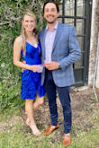 The color is wonderful! I got so many compliments at a wedding!! I wore nude heels with this. - Allison F.