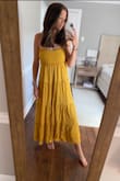 Very comfortable and soft. Hard to tell it is a jumpsuit and not a dress. The straps are very thin and the dress material was pretty heavy. - Alexandra F.