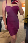 Wow. This is a stunner. Hits all the curves so nicely. Gonna be my vegas bday dress. Buy it! 
Nice thick material and sweetheart neckline. - Kendra T.