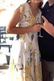 I love how flowy this dress was and it fit well in the shoulders and waist! I did pin the bust because it was too low for me, but other than that it was so fun! - Rachel R.