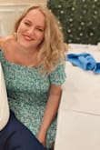 Amazing dress for wedding guest attire! Love this fabric cut and style - Chrissy K.