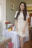 This is the most perfect bridal shower dress. I paired it with the recommended rectangle earrings and bow shoes. Everyone loved it. The dress was comfortable and so cute!!! - Maria F.