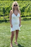 I wore this dress for my  bachelorette in the Hamptons and it was perfect! It fit great and was stylish. It was comfortable in the summer weather. I loved this dress - Fallon N.