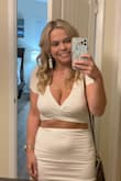 I wore this for the first night of my bachelorette weekend to dinner and then to the club. It was perfect for a night out in the summer in the Hamptons!  I read the reviews and went with a small and it was great size for me. - Fallon N.