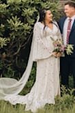 Hands down my favorite dress! Wore it 6 months pregnant to get eloped in. It was beautiful and way better than my 3K Essence gown I was going to originally wear before I found out I was pregnant - Elisabeth L.