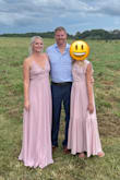 Absolutely loved this dress. So comfortable and has adjustable straps. Could not have worn flats with it, it was too long for that. I wore heels and it did drag the ground some but was just fine! - Summer G.
