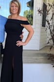 Loved the dress. I wore this to a wedding recently and got tons of compliments. The fit was true to size. The length is a little long I wore 3 inch heels and it still hit the ground so I will be getting it altered for the next event. I must admit I was hesitant at first but definitely glad I made the purchase. - Vanessa M.