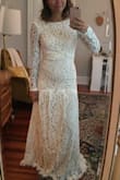 The quality of this dress is fine, but the style - with the weird drop waist - was super unflattering on me. Showed every line of my tummy and felt a little matronly. Also was super long, and would be difficult to hem because of the patterned lace at the bottom. Definitely not the dress for me. - Carolyn C.