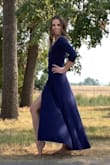 I bought this dress for photos with my daughter & I couldn't have been happier with it! Beautiful navy blue, comfortable, and long enough even with my 3" heels. - Alexa T.