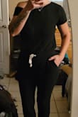 This jumper is PERFECT - even for a short/petite girl like me - is fits so we'll & it's soooo friggin comfortable!!! Love how the drop shoulder is actually cut to fit off shoulder on your arm purposely too, rather than just a wide/slouchy neckline -- my husband absolutely loved how soft it was & made my butt look good lol -- I will order grey when it's back in stock, for sure!! Lulu's -- y'all need to make this in every color possible. - DIANA G.
