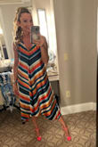 This dress is gorgeous! I wore it on our last Vegas trip and I can tell you it's a show stopper! Compliments and looks all night! Buy it! - Bobbi B.
