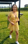 Such a beautifully fitting dress that compliments your figure. It's a casual dress with a bit of a twist with such a low cut chest! Though if you're not wanting to reveal so much, a simple safety pin can create a beautiful surplice top. 

Love love love!! - Cassandra F.
