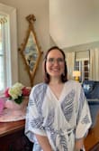 Loved this dress for my bridal shower. super flowy and soft, and made me feel like a princess. The tie perfectly accentuated my waist. I got an XS but I did have to cut and hem the bottom of the dress to make it to fit me, as well as increase the slit slightly, thus the 4/5 stars; otherwise it would be 5/5. Also, the neckline was a bit too deep for me, but easily fixed with a safety pin. Totally worth the trouble! - Hannah E.