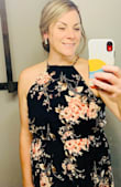 Like I said in the title! I ordered an XL because I never know with online orders.. I probably could've gotten a large, but it's one of those dresses that you could go up or down in size. It was LONG for sure and I'm 5'9 and wore flats. Could've easily worn heels but I'm not a heel girl. Beautiful, classy, comfortable, and worth it!! - Kristin W.