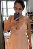 I was looking for a dress for a summer wedding. This dress is a nice color and the fabric is good too, but I didn't find it flattering. The ties are difficult to use and your boobs look messed up since there is no support. It is hard to wear - unfortunately I ended up returning. - Natasha M.