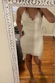 I was looking for a dress that would hug my curves nicely but this dress was a tad too tight, especially around the hips and thighs, making it uncomfortable to bend over and sit. I typically wear a small but this wasn't as flattering as I thought it would and the top lace seemed to fall flat a bit. This might be because my best is a bit on the smaller side, but it wasn't for me! - Tiffany P.