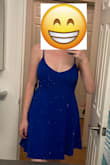 The blue color is so pretty, and the skater style is really comfortable. I wore this dancing and loved how much I was able to move. - Alexandra B.