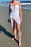 I loved this bathing suit. It's material is super thick so you can't see through it. There is no padding. The straps can be adjusted. I think I could have sized up one. The suit definitely rode up so if you like to be cheeky this is for you. I can't wait to wear it again! - Natasha B.