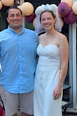 I purchased this jumpsuit for my bridal shower and absolutely loved it. I got so many compliments! The material is a bit heavy so I was warm on the 90° August afternoon but so was everyone else. I originally purchased the small (I'm usually right on the cusp of small and medium women's clothing) and it sadly wouldn't zip. The medium fit well and was the slightest bit too large for me (like maybe a few centimeters) which caused the need to pull it up a little more often than I'd like. I could easily see someone using this for a courthouse wedding or to change into for a reception if you'd like to do an outfit change! I wore 3.5" heels and it was brushing the ground so it might need to be altered if you're using flats or shorter than me. Would absolutely buy it again! - Morgan O.