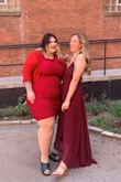 This dress worked out great. It's right on the edge of being formal enough to pass as a bridesmaids dress, but also versatile enough where I think I'll get many more wears out of it. The medium fit perfect and I felt very comfortable in it. I will say; however, that the dress was longer than I thought it would be. I'm 5'5" and the dress was trailing on the ground a few inches in the back. I'm guessing this dress would fit like the model if you are in the 5'7"-5'9" range. Otherwise you will be picking up the back when walking around outside. - Jessica S.