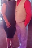 This dress was perfect, true to size. Wore a size L. Beautiful, great quality - Evelin M.