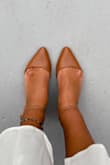 So I LOVEEE the way these look, they do run large (i usually wear a 6.5 and I ordered a 6 and they're perfect) the only thing is I have a wide foot and my toes kind of stick out at the top? it feels like the top part should cover a little more, its kind of small. BUT at the end of the day i love the color and they're super comfortable so I think I can work with it. I would recommend!! - Marina M.