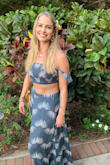This ensemble fit the bill for my bffs Ceremony on the beach in Kauai. The skirt is very flowy and a bit long soo shorter girls will want to alter it. Overall I felt very cute in this two piece! - Nichole B.