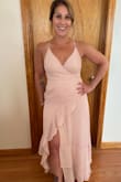 Loved this dress, wore it to a wedding and it was perfect! I got a lot of compliments, beautiful color and very comfortable. - Sandy S.