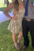 LOVEDDDD this dress for the wedding I attended. Luckily I was only going to wear it the one time because the zipper is tiny and a tooth tore out between where the top and the skirt portion come together. Very flattering and dressy for a special occasion - Brittany F.