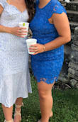 I wore this dress to a wedding and got SO many compliments!! I originally ordered a medium but it was a bit too tight. I could have made it work but it wasn't as comfortable as it could have been. I would definitely order a size up if you want a more relaxed fit! I ended up exchanging and ordering a large and it was much more comfortable but still had that elegant look! If you're unsure of a size just SIZE UP! - Maria F.