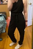 Love this! Not often that I find things that fit me perfectly length wise but this jumpsuit was the perfect length for me. A little loose up too so I may alter it a little but perfect otherwise! Material is super nice and the jumpsuit is so flattering and versatile - Alice S.