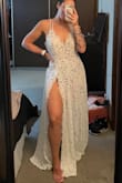 Such a beautiful dress to use for simple wedding photos. I was really impressed at the length of the dress, considering I'm tall. It fits so well and seems to be great quality. Very happy! - Sabrina L.