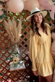I bought this dress to wear to a boho baby shower I was hosting.  It was the perfect dress, it did get a little hot as the shower was outside, and it is not a super thin material.  I received tons of  compliments all day.  I do have a bigger bust, so I wore a thin strapless bra to achieve the look I wanted for the top of the dress. Great transition dress from summer to fall. - Elise J.