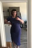 I'm a little insecure about how curvy I am, but this dress is soooo flattering on curves! As soon as I tried it on my roommate said "you HAVE to keep that. you look amazing!" Definitely a confidence boost of a dress. You can customize the length a tiny bit by loosening or tightening the drawstring in the rouching. I have very large breasts & hips, but it wasn't too tight. The fabric is a little thin, but completely opaque. - Grace C.