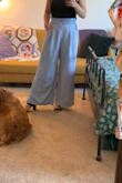 I was SUPER excited for these pants, unfortunately I will be returning them. I would exchange them for a smaller size but they are sold out. The waist does cinch down which is helpful! But the waist was still too loose for my liking. If the did have a smaller size available I would be worried they'd be too short. And the texture is odd.. - Jo G.