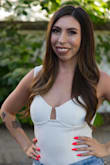 Material is thick so no need to worry about it being see through without a bra. Soft and comfortable. - Kali G.