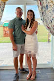Great rehersal dinner dress! Dress has a nude color underlay. From other posts it looks more solid white. - Kathrine