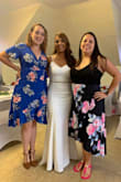 I could not have chosen a better dress for my civil wedding. No one believe me when I told them my dress was under $100. I loved the fit and the quality of the dress and would recommend this dress with my eyes close. - Jenniffer G.