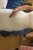 Lovely dress but material isn't too flattering. Shows humps and bumps. Very stretchy so I recommend going down a size. I will put lining in and take it down a size. - Leah L.