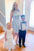 I did have the bust taken in since I don't have much of a bust. But I thought this dress was very flattering for my SIL wedding. I didn't have to worry about dancing or picking up my kids and the color was great. - Cassie H.