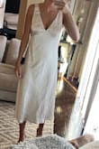 I ordered this for my rehearsal dinner and he super high hopes. It just doesn'y have any tension at the waist though. It fits like a very loose not attractive nightgown. I took it to get it tailored so I hope it comes back fitting better but I can't say I'm impressed with this order. - Emma M.