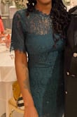 I was on a business travel right up until my cousins wedding and I couldn't go into any stores. I ordered this dress in the small with days to spare and crossed my fingers (I hate ordering two sizes and returning) This dress arrived in days and it fit like a glove! I was so nervous size wise but the photos really helped (thank you ladies!) I wore a strapless bra and received compliments all night. My first time buying from this site and I'm so impressed with the timing and quality. - Kieara J.