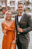 You guys. It's stunning. I wore it as a black tie wedding guest and it was perfection! I kept getting pulled aside and asked where I got it, and everyone complimented the color. The material is light and very flowy. Super comfortable! Runs a little large, so just anticipate it to be looser and not form fitting. Highly recommend!! - Victoria H.
