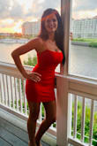 Love the red, the fit, everything. I recommend a bra from somewhere like Misses Kisses. - Melissa V.