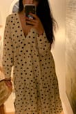 This dress is so beautiful and comfortable. It does have a lot of space around the middle, and do need to wear a liner underneath. Also much lower cut than the picture implies. - Ashley V.