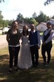 I had ordered one dress from David's Bridal but ended up not liking it.. Then I came across this one and INSTANTLY fell in love with it!! I ordered an XS based on the size chart. It fit perfectly! It hugged me in all the right places. Was the exact length I wanted it to be. I received so many compliments and felt beautiful in it myself. Definitely recommend, it won't disappoint :) - Hannah B.